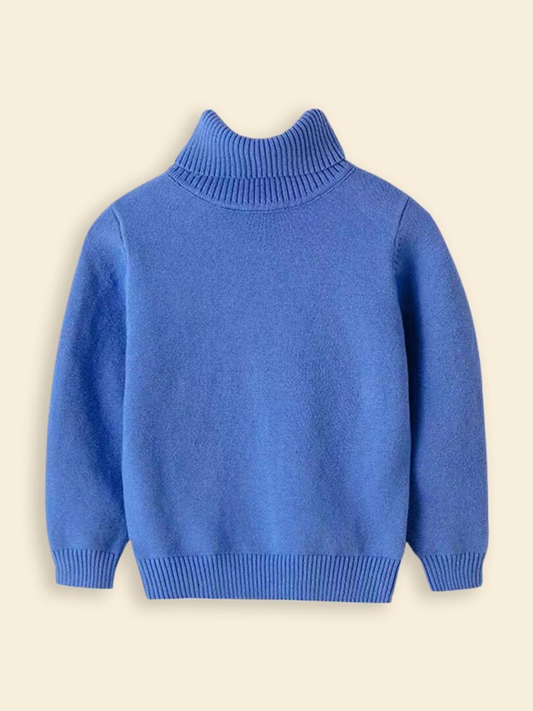 

INCLUD Girls Turtle Neck Pullover, Blue