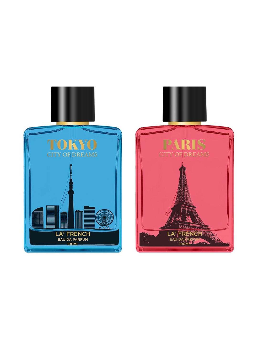 

La French Set Of 2 Tokyo & Paris Eau De Parfum - 100ml Each, Blue