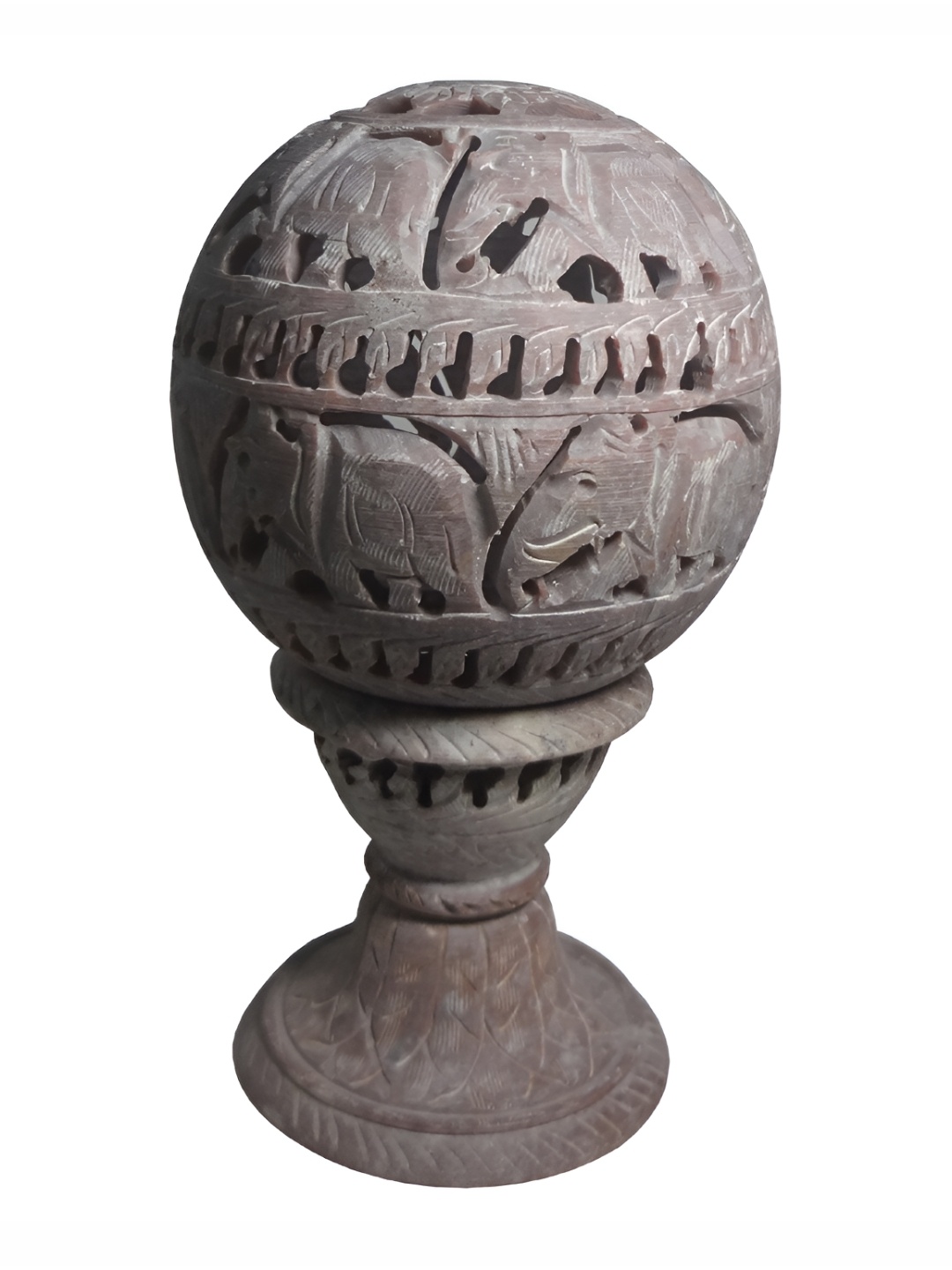 

Avinash Handicrafts Beige Textured Stoneware Ball Shape Candle Holder