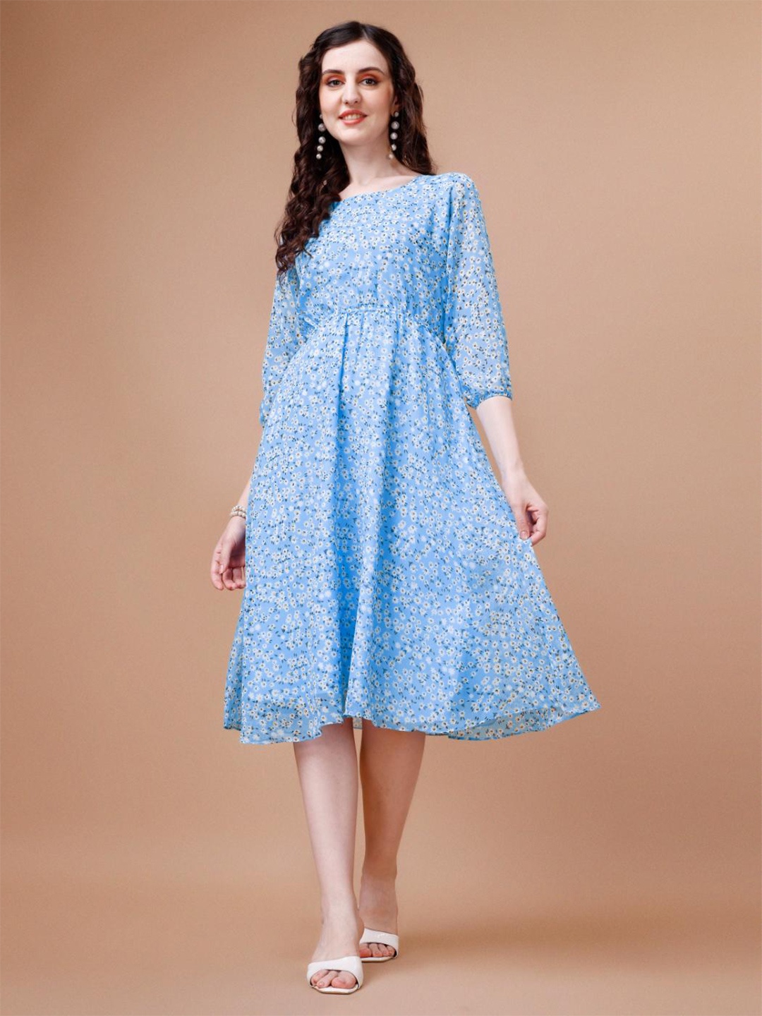 

Fashion2wear Floral Print A-Line Dress, Blue