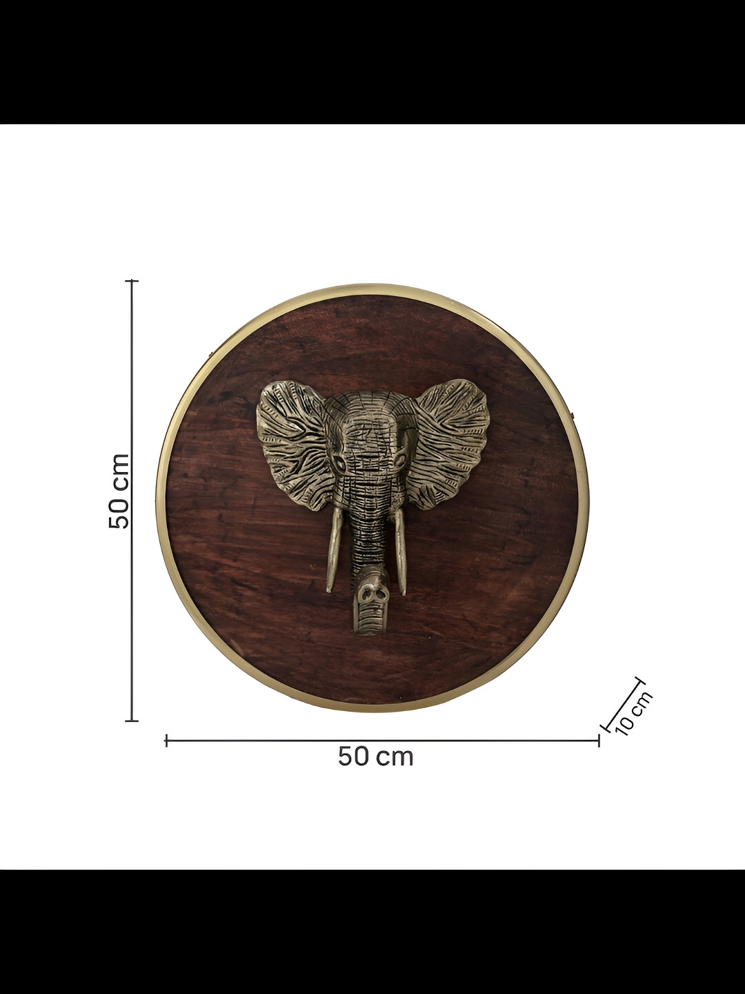 

Cocovey Homes Brown & Gold Toned Textured Brass Wall Decor, Camel brown