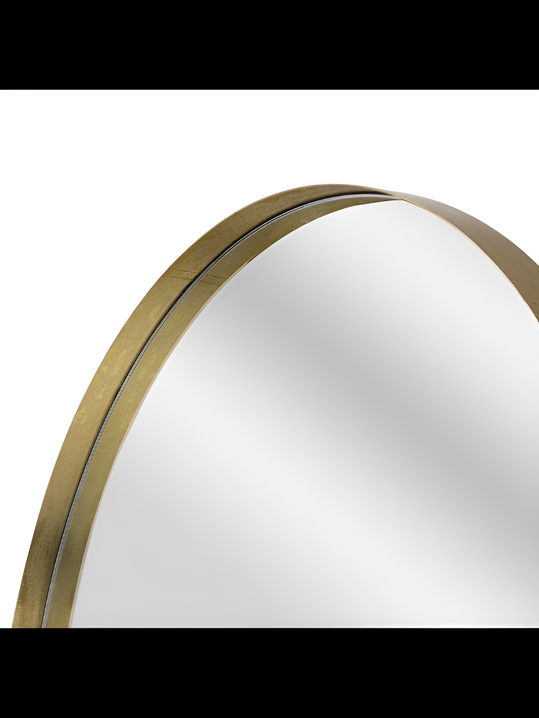 

Cocovey Homes Brushed Grey & Gold-Toned Steel Round Reflections Wall Mirror