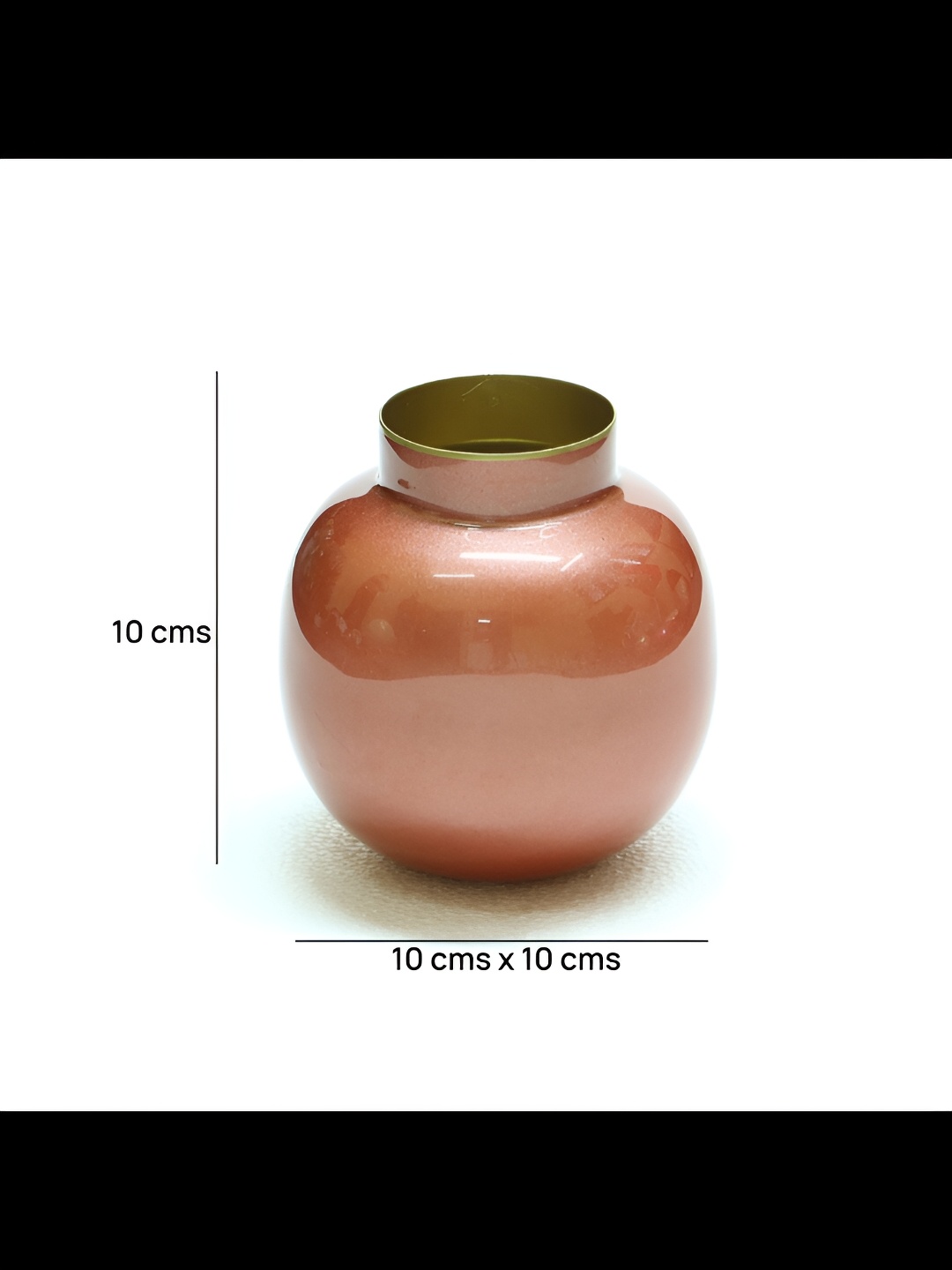 

Cocovey Homes Peach Metal Cylindrical Flower Vase
