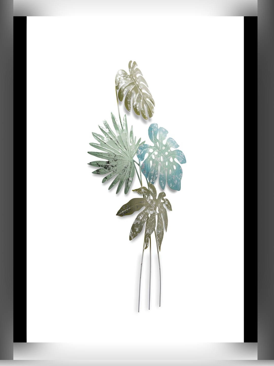 

Cocovey Homes Green & Blue Textured Metal Wall Decor