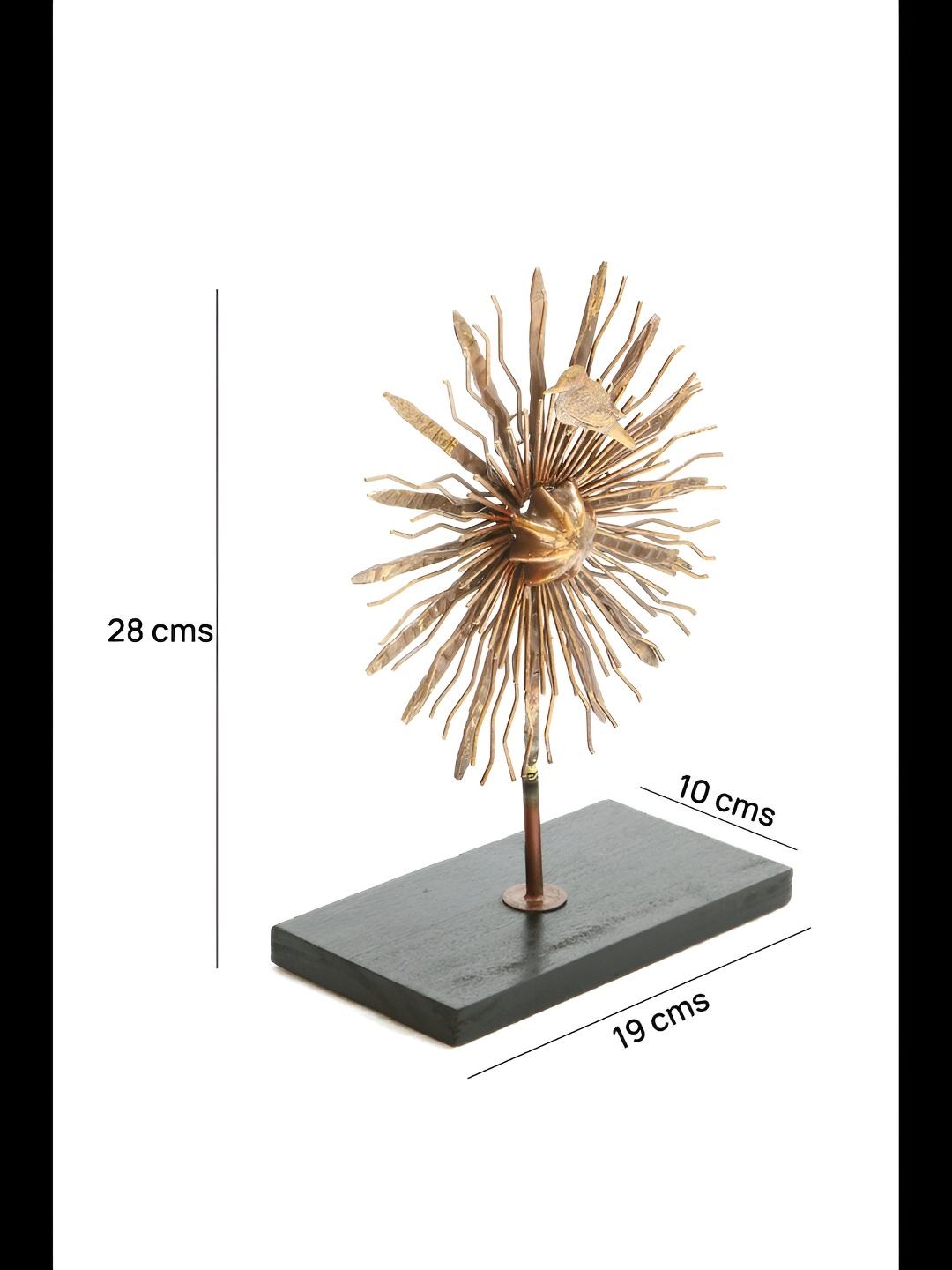 

Cocovey Homes Gold Toned & Brown Metal Showpiece