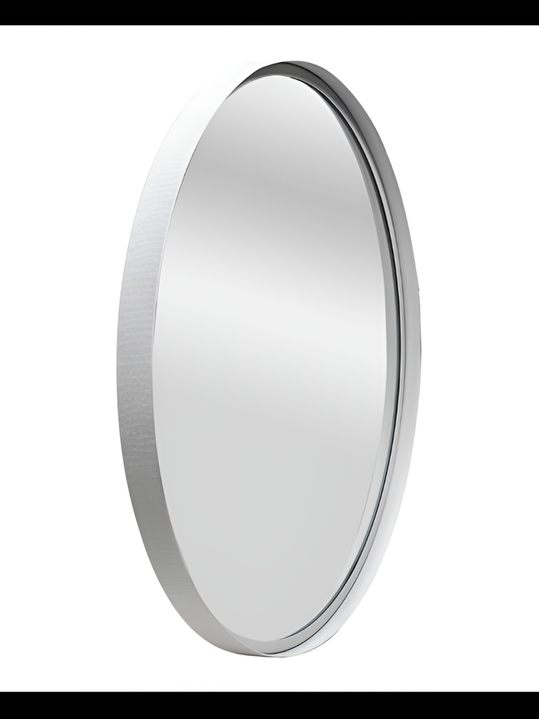 

Cocovey Homes White Textured Metal Round Shaped Wall Mirror