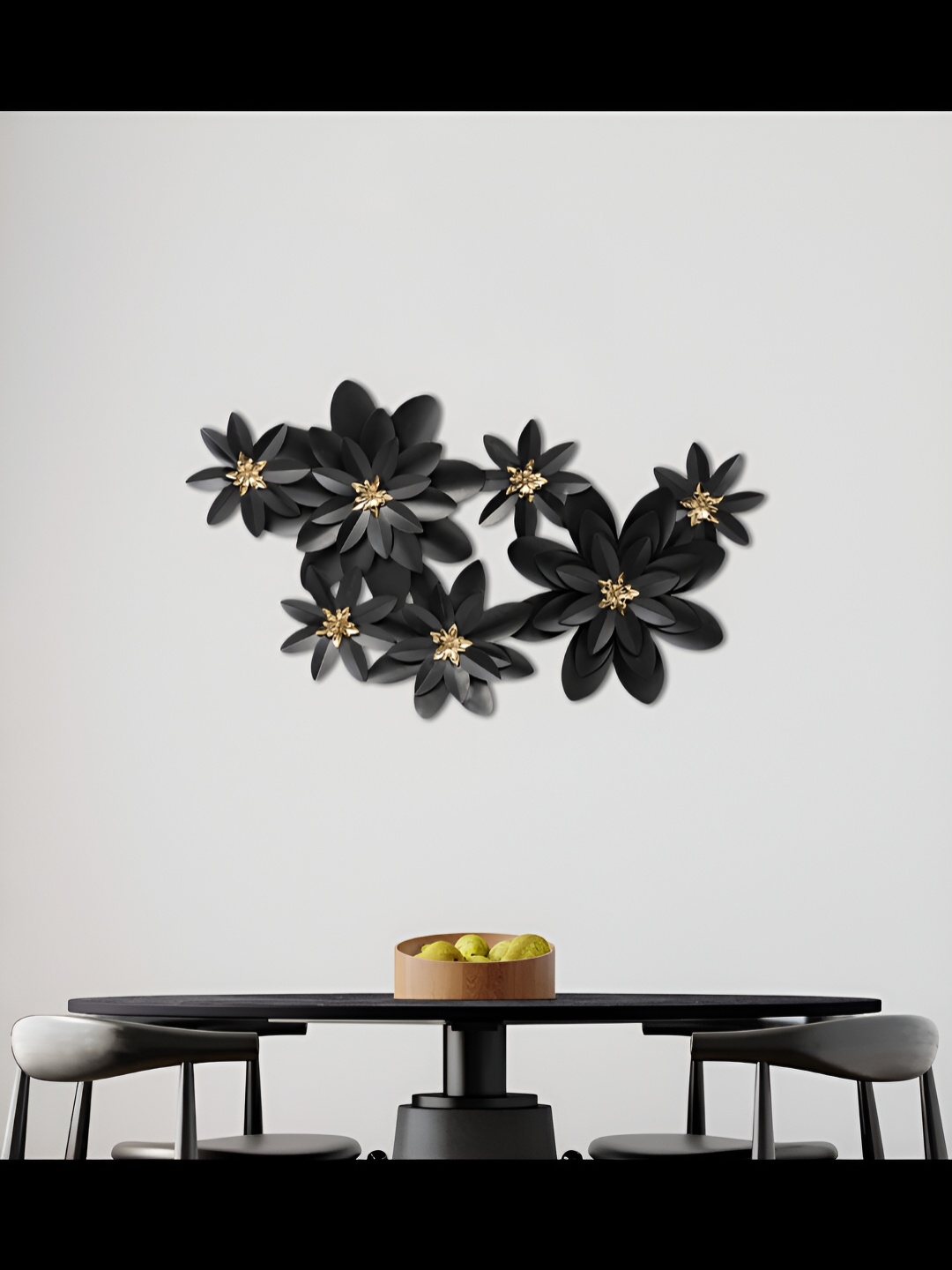 

Cocovey Homes Black & Gold Toned Textured Metal Wall Decor