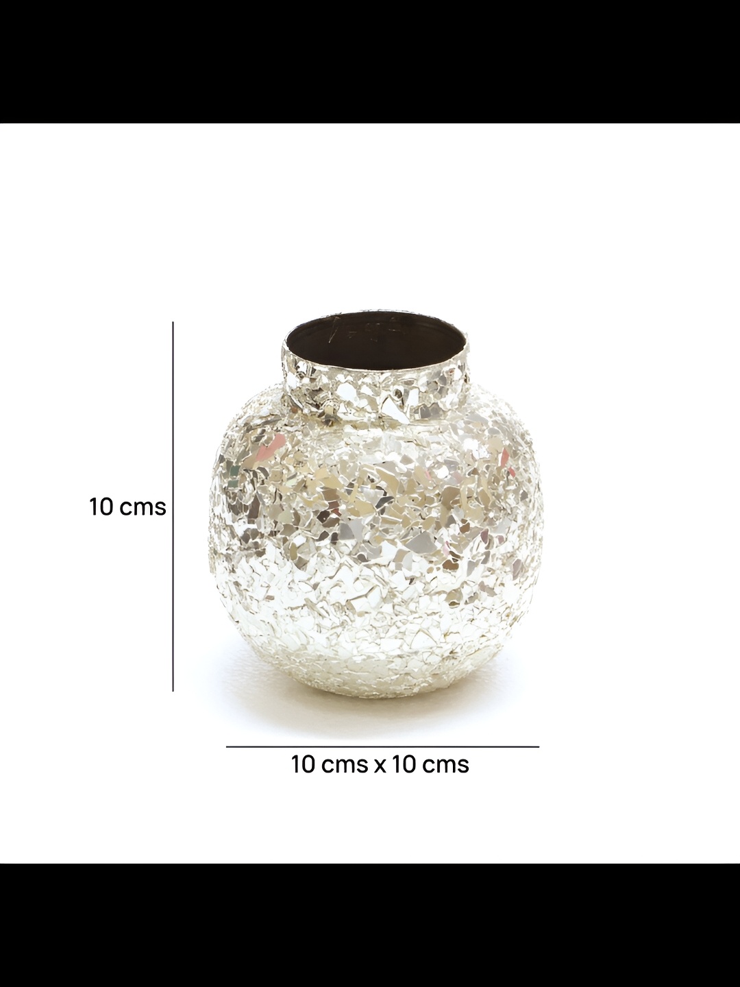 

Cocovey Homes Silver-Tone Mosaic-patterned Cylindrical Metal Flower Vase