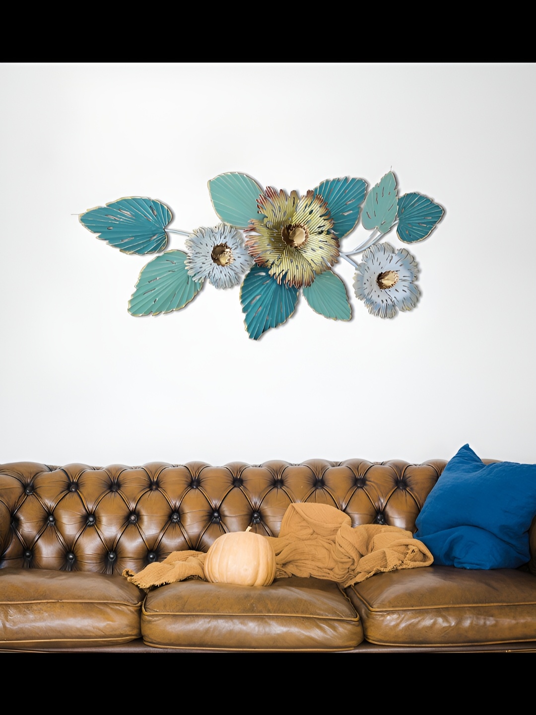 Cocovey Homes Green & Blue Textured Metal Wall Decor