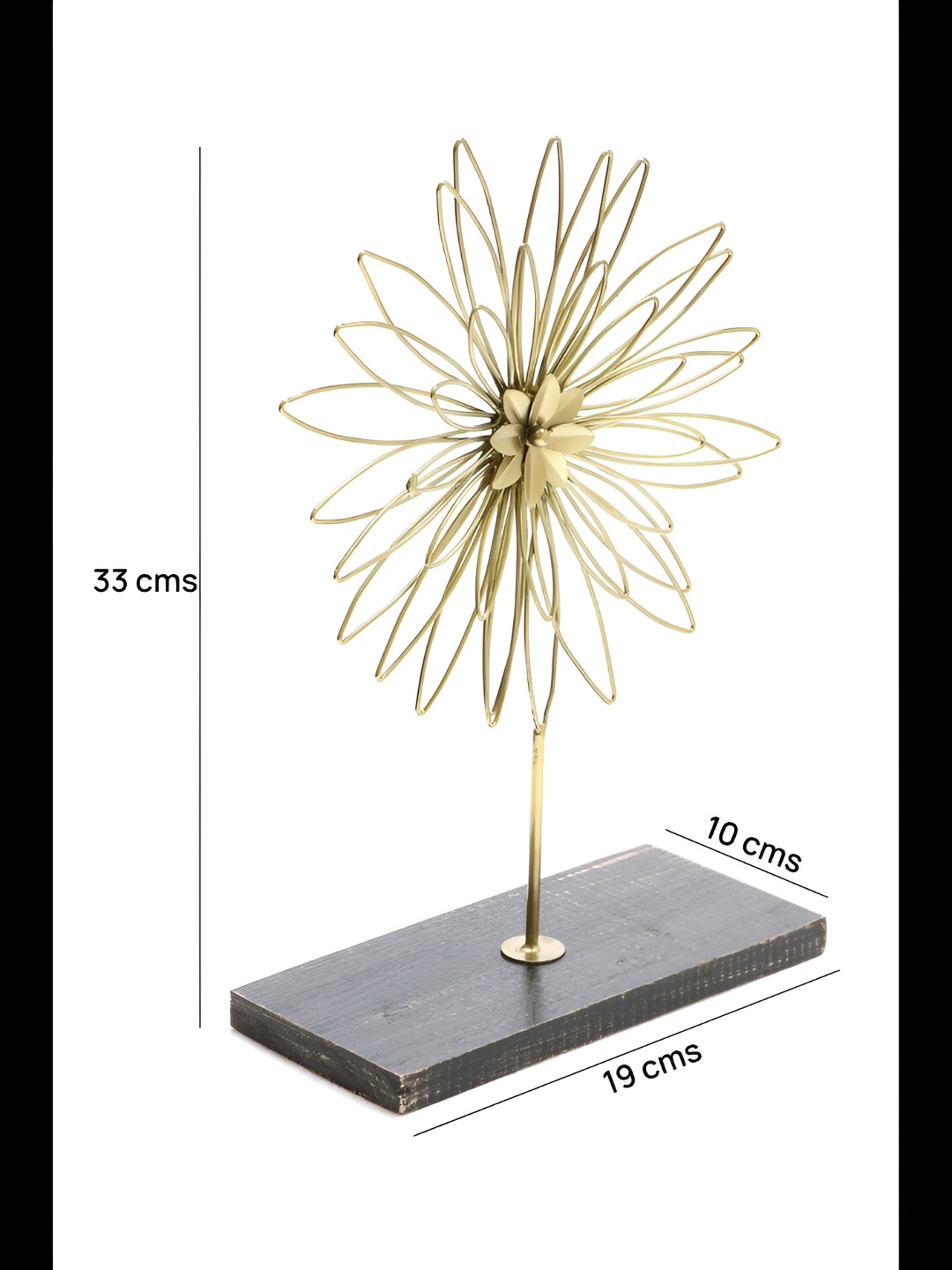 

Cocovey Homes Gold Toned & Brown Metal Showpiece