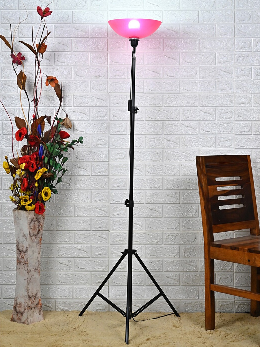 

SANDED EDGE Red & Black Semi-Sphere Metal Floor Lamp