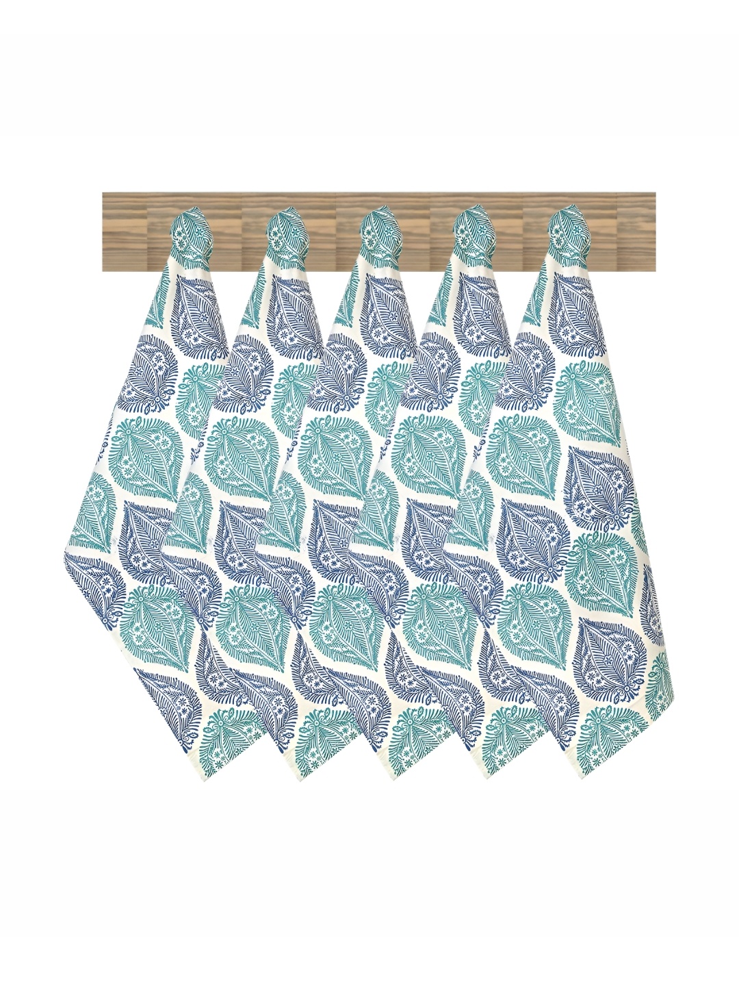 

Texstylers Blue & Green 5 Pcs Floral Printed Pure Cotton Kitchen Towels