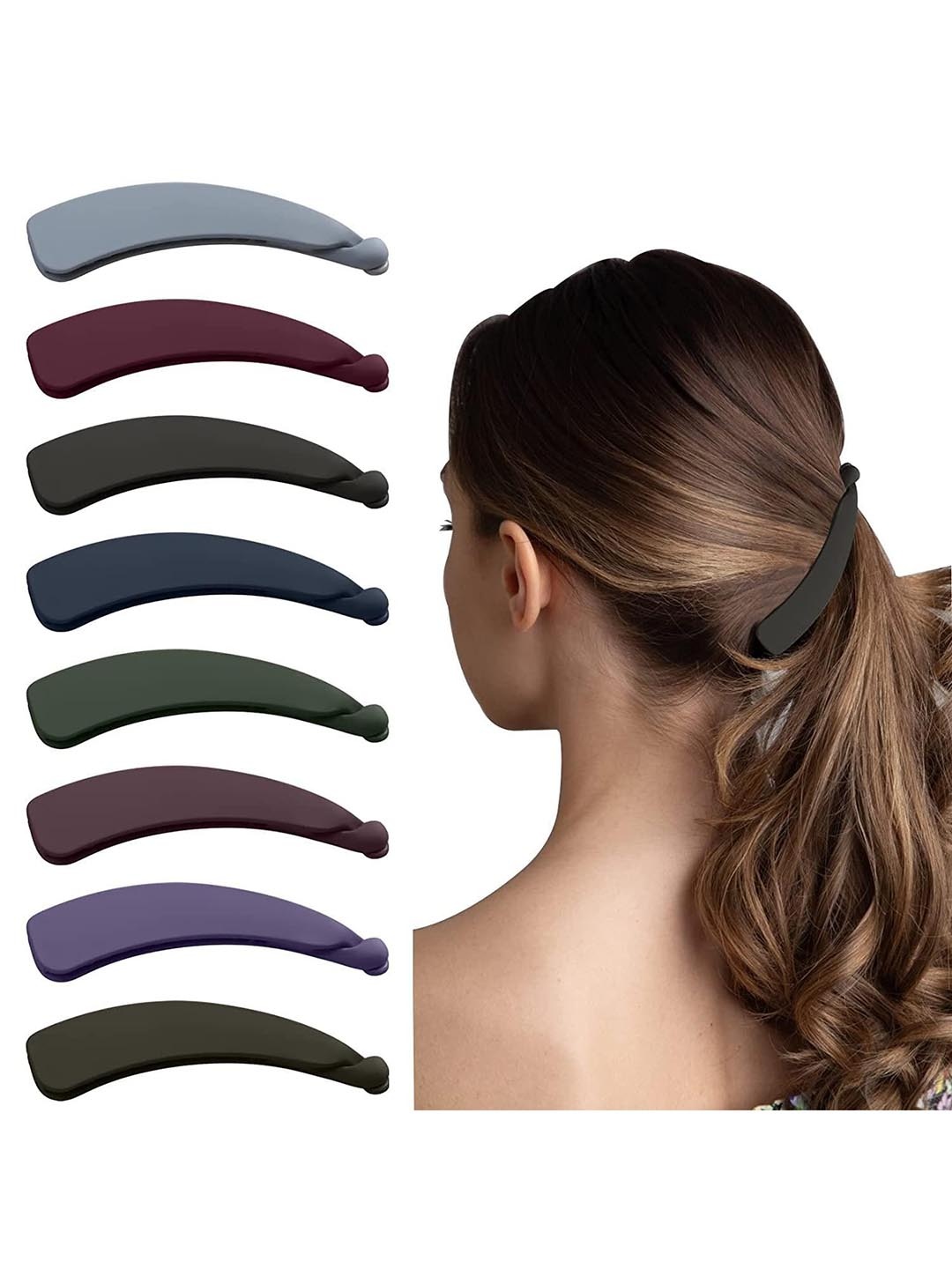 

DN Creation Set of 6 Assorted Matte Banana Clips