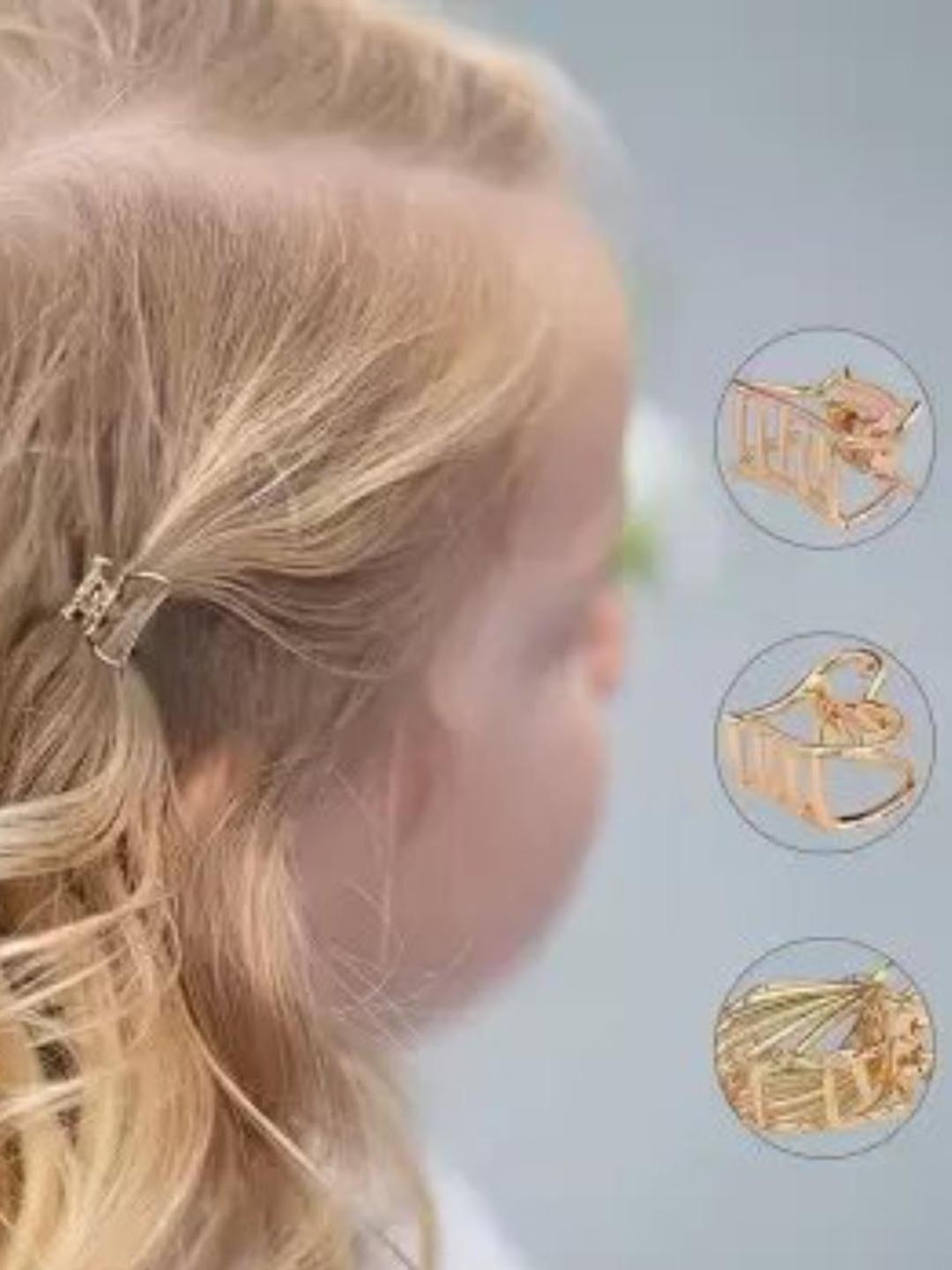 

DN Creation Set Of 12 Claw Clip, Gold