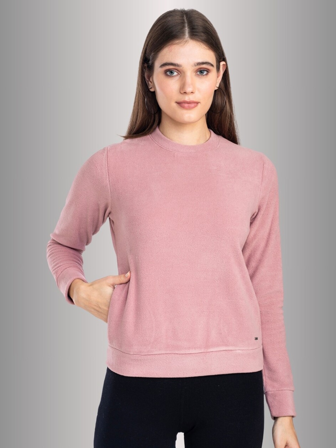 

Moda Elementi Round Neck Pullover, Pink