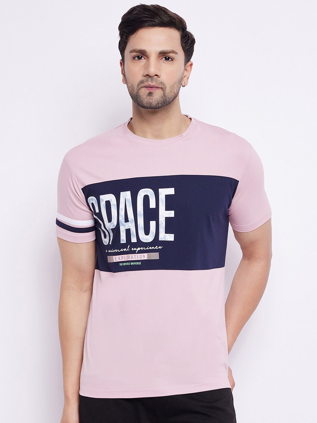 

Duke Typography Printed Slim Fit Cotton T-shirt, Pink