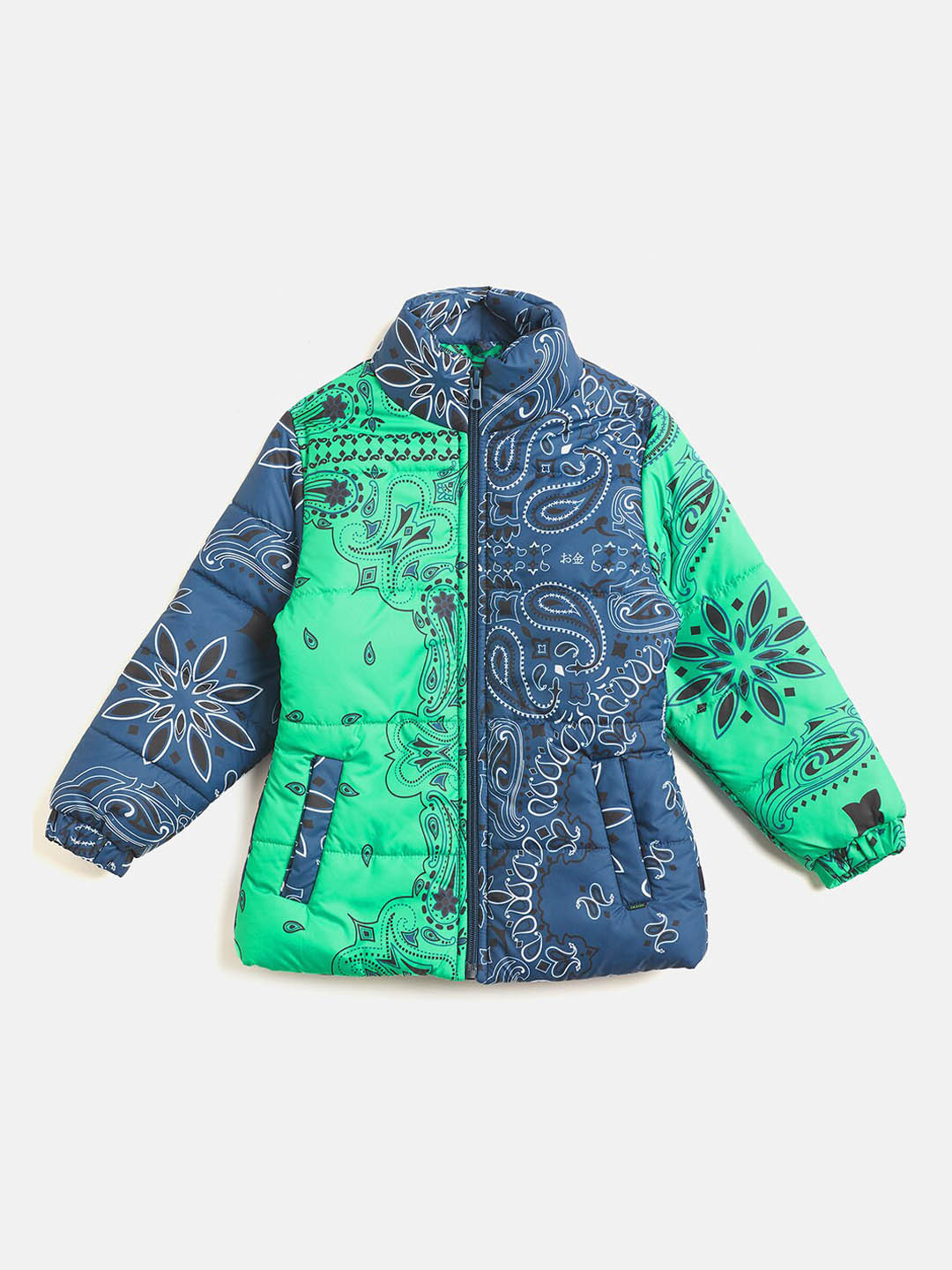 

Okane Girls Floral Printed Lightweight Padded Jacket, Green