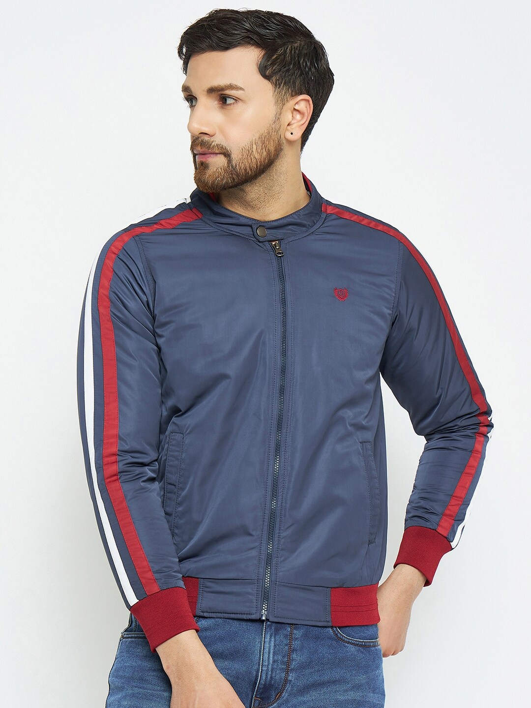 

Duke Long Sleeves Bomber Jacket, Blue