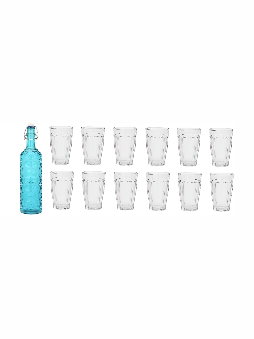 

Afast Blue & Transparent 13 Pcs Glasses With Water Bottle