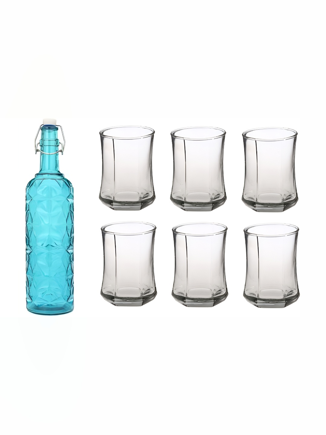 

Afast Blue & Transparent 7 Pcs Glasses With Water Bottle