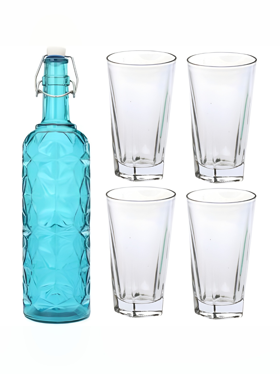 

Afast Yellow & Transparent 5 Pcs Glasses With Water Bottle, Blue