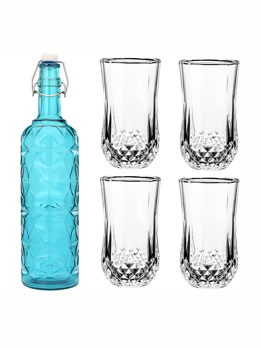 

Afast Blue & Transparent 5 Pcs Glasses & Bottle