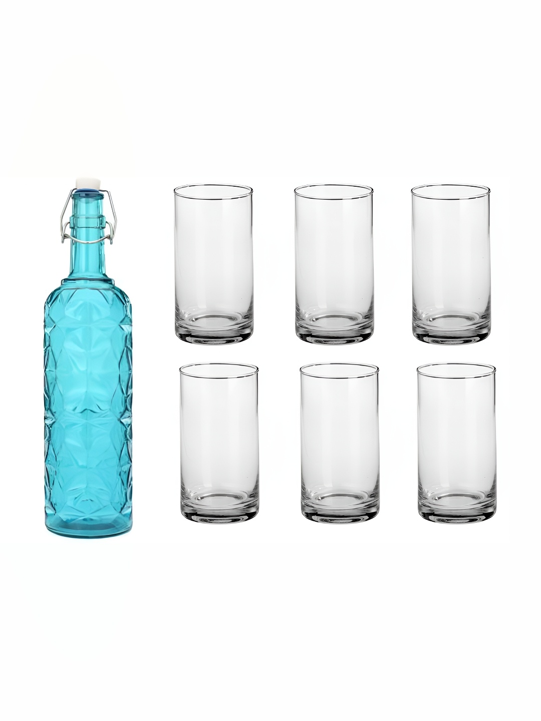 

Afast Blue & Transparent 7 Pcs Glasses With Water Bottle