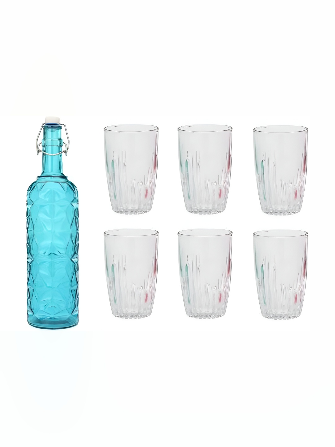 

Afast Blue & Transparent 7 Pcs Glasses With Water Bottle