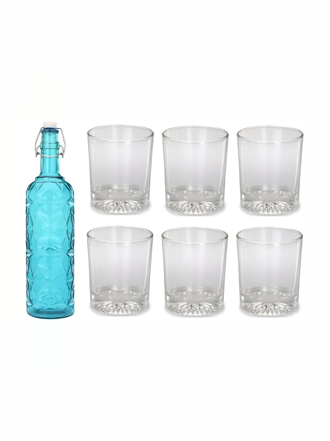 

Afast Blue & Transparent 7 Pcs Glasses With Water Bottle