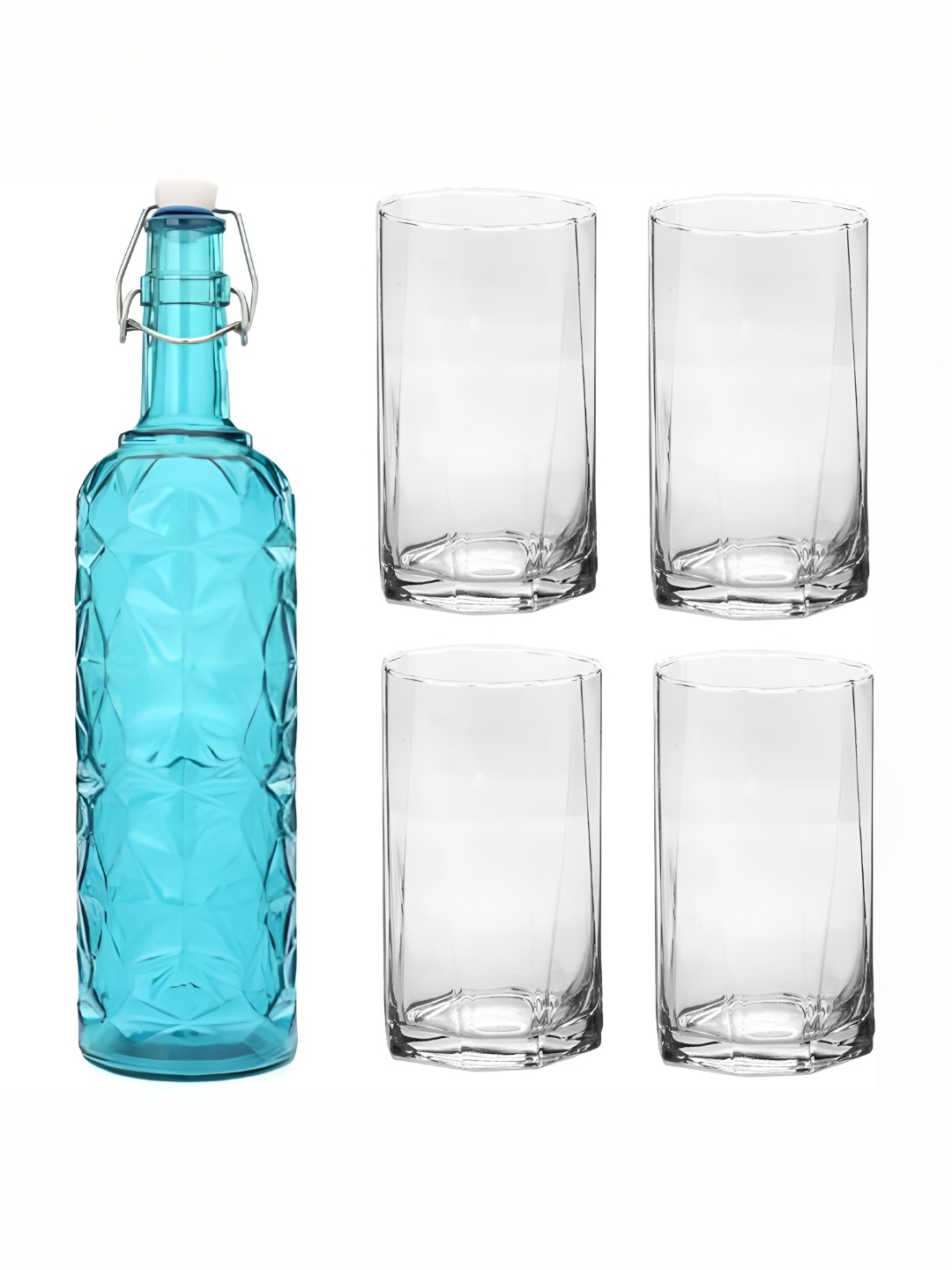 

Afast Blue & Transparent5 Pcs Glasses With Water Bottle