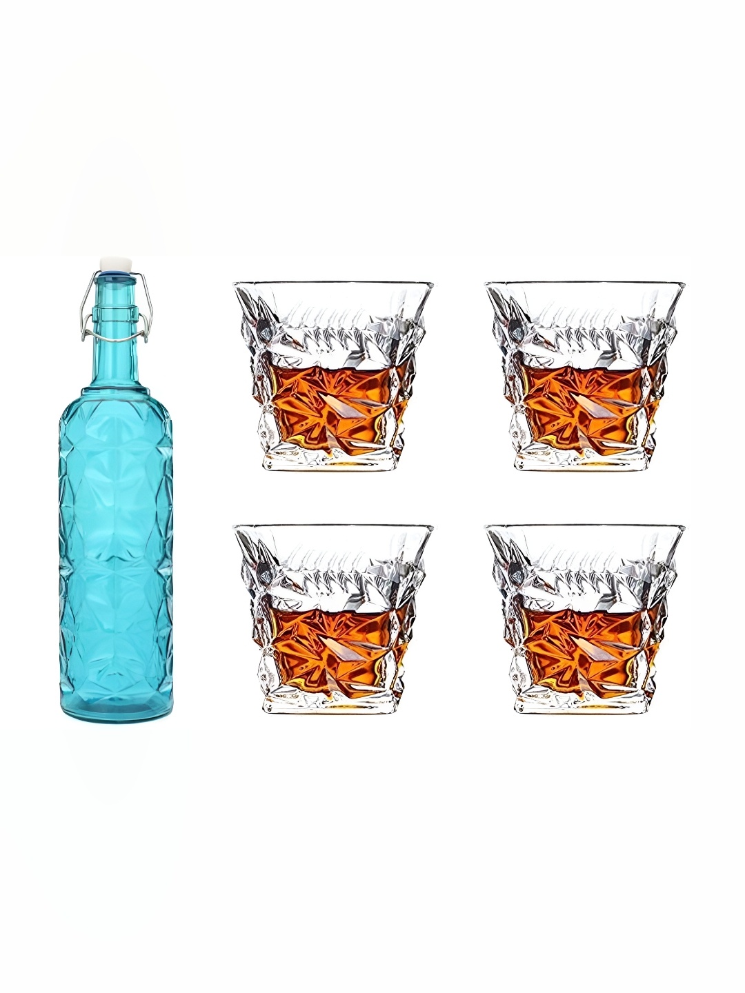 

Afast Blue & Transparent 5 Pcs Glasses With Water Bottle
