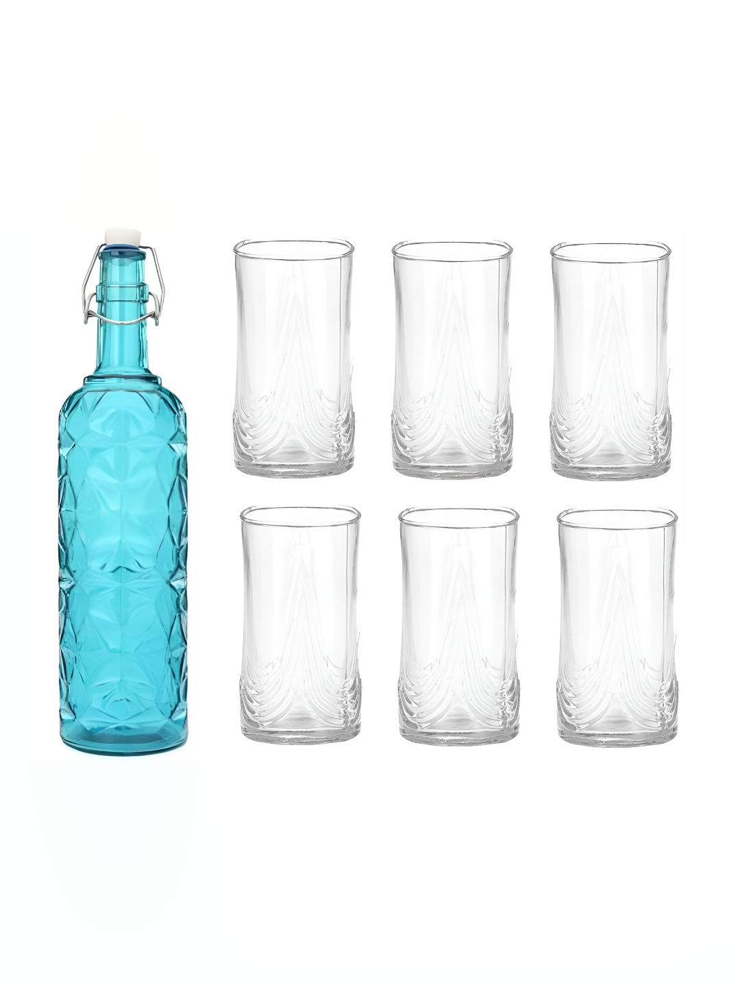 

Afast Blue & Transparent 7 Pcs Glasses With Water Bottle
