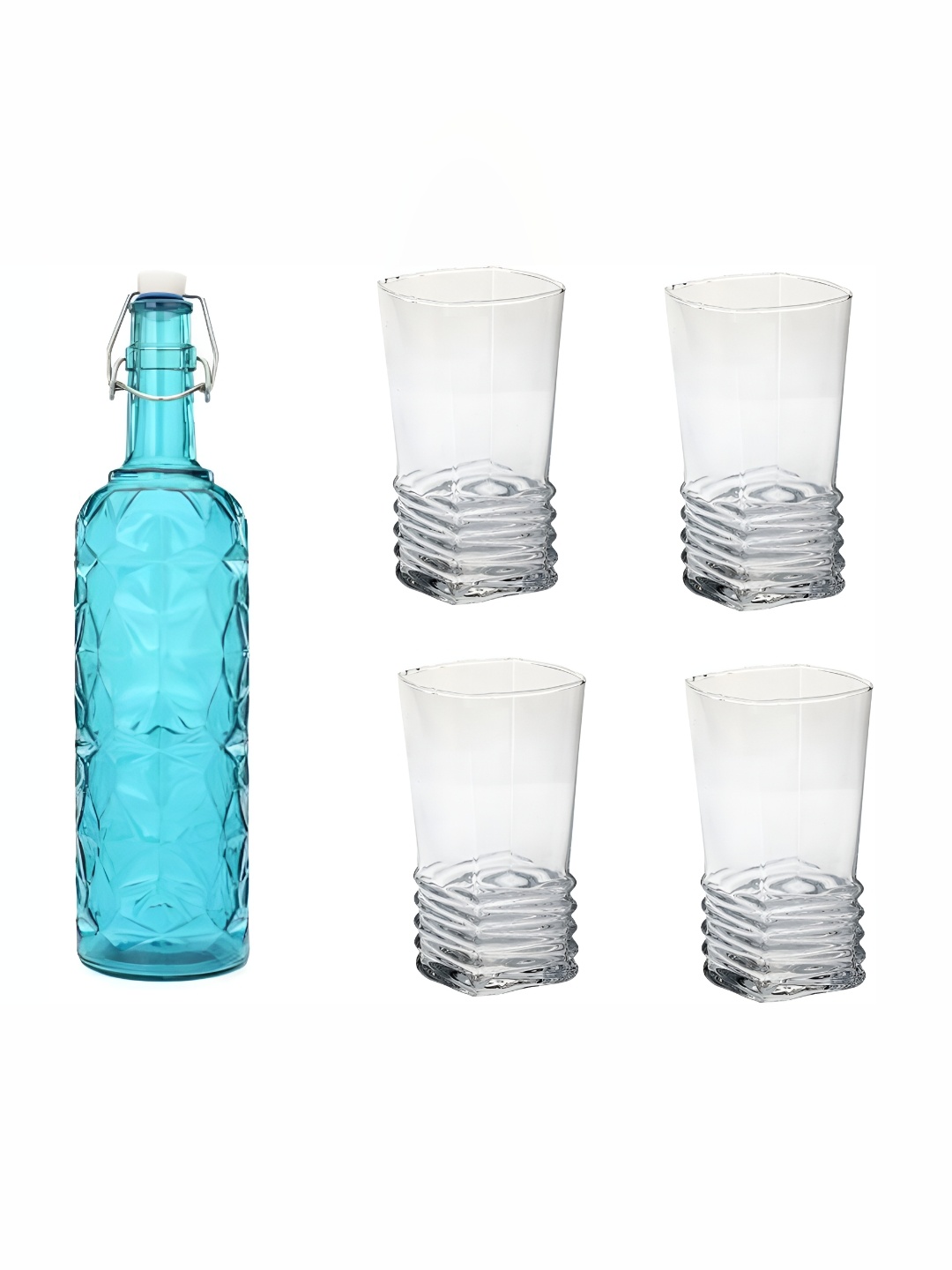 

Afast Blue & Transparent 5 Pcs Glasses With Water Bottle