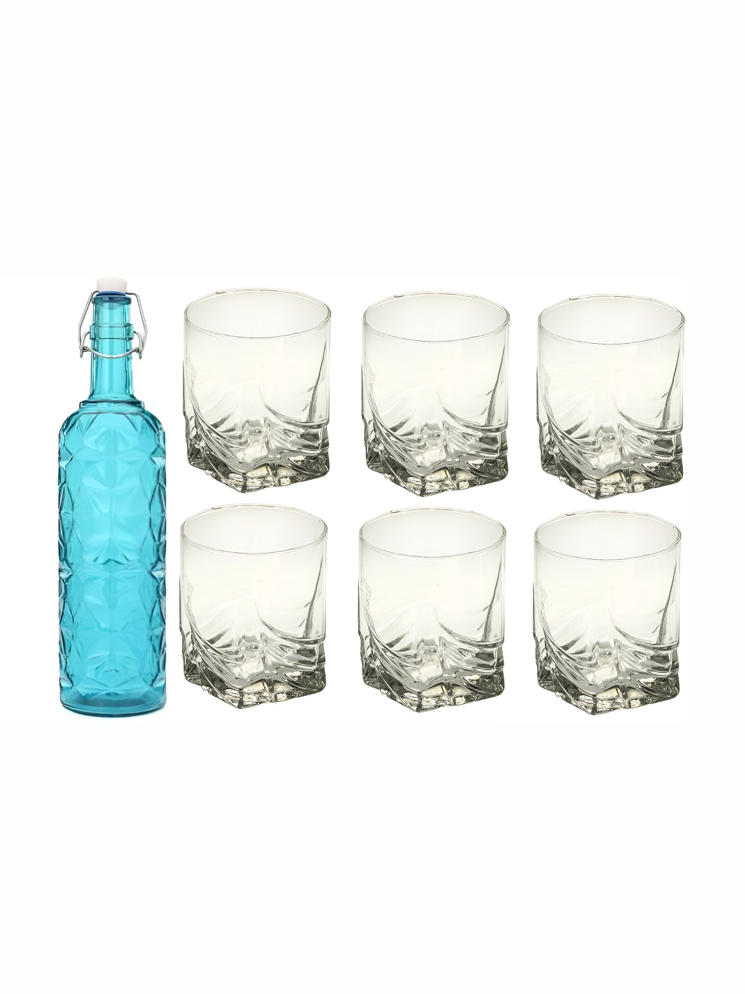 

Afast Blue & Transparent 7 Pcs Glasses With Water Bottle