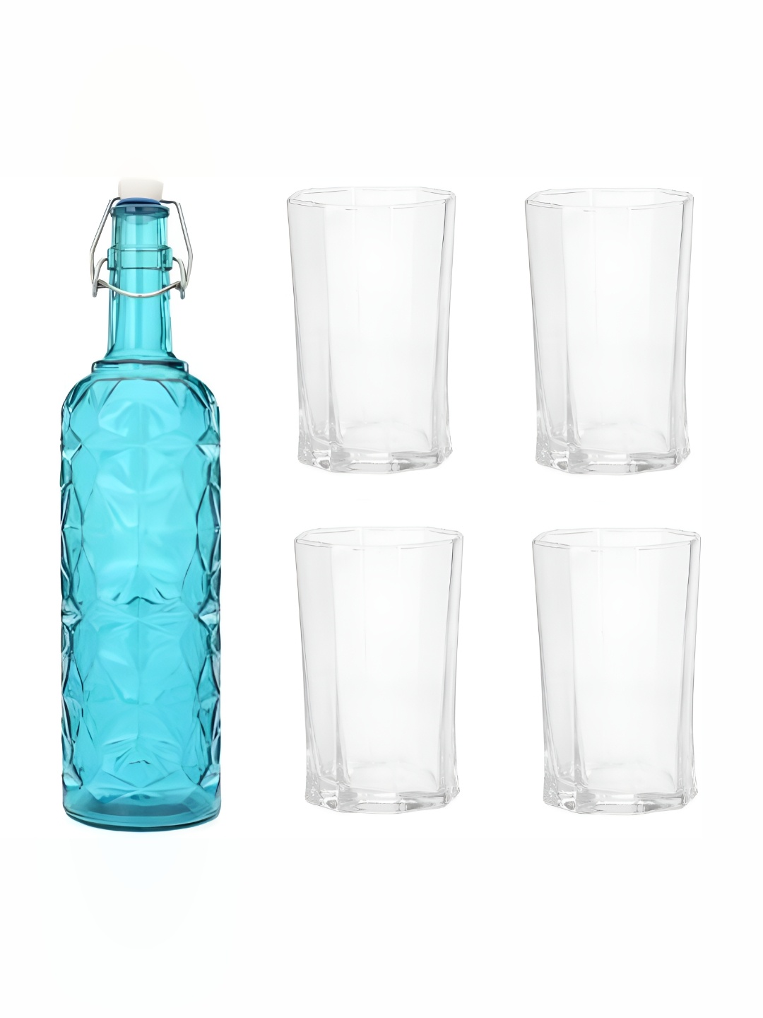 

Afast Blue & Transparent 5 Pcs Glasses With Water Bottle