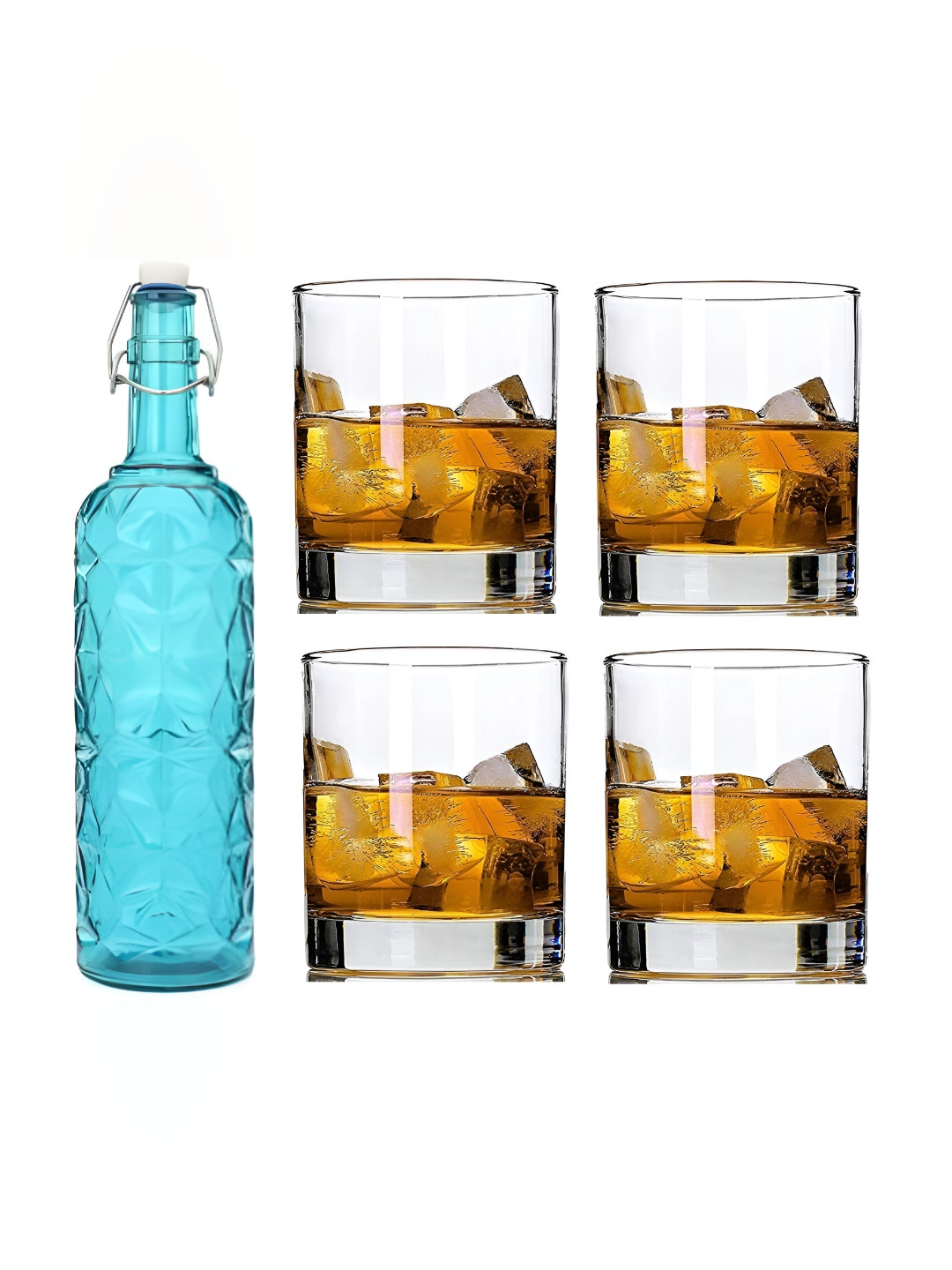 

Afast Blue & Transparent 5 Pcs Glasses With Water Bottle