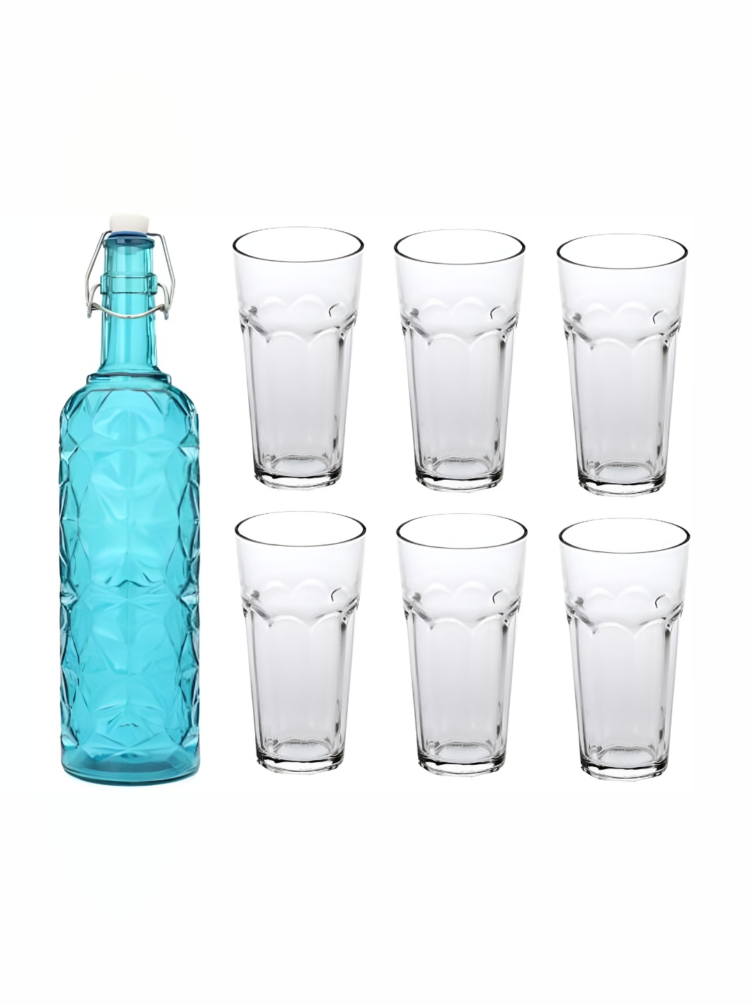 

Afast Blue & Transparent 7 Pieces Glasses & Bottle Set