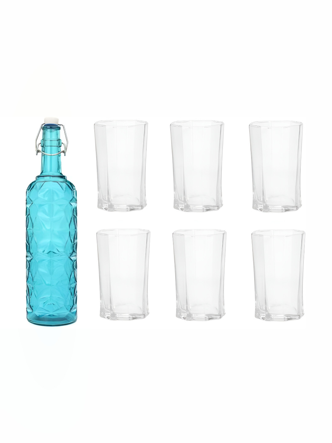 

Afast Blue & Transparent 7 Pcs Glasses With Water Bottle