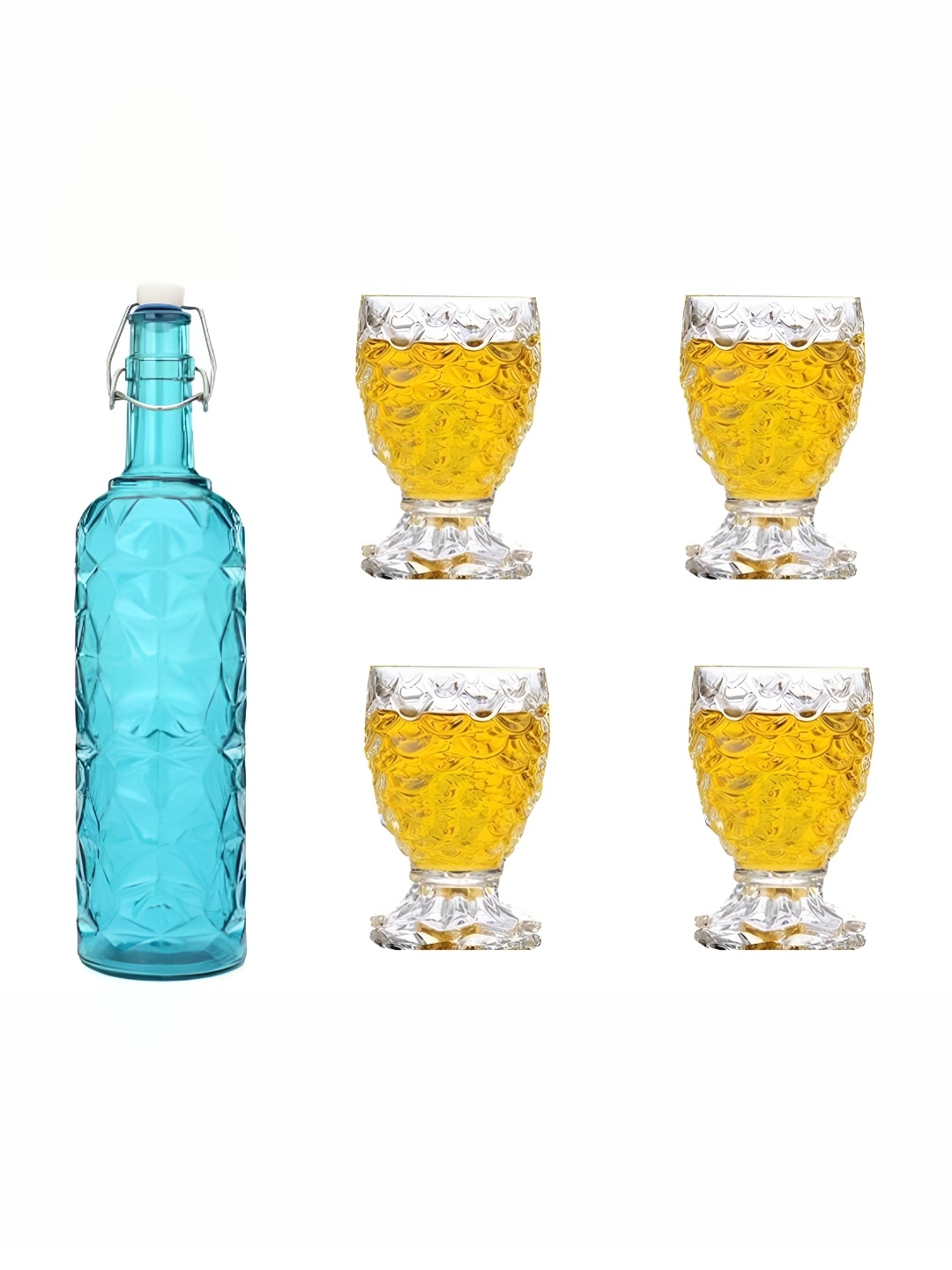 

Afast Blue & Transparent 5 Pieces Glasses & Bottle Set
