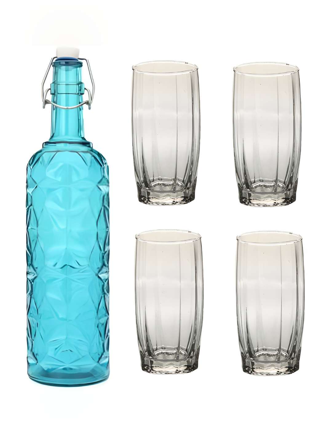 

Afast Blue & Transparent 5 Piecs Glasses With Water Bottle