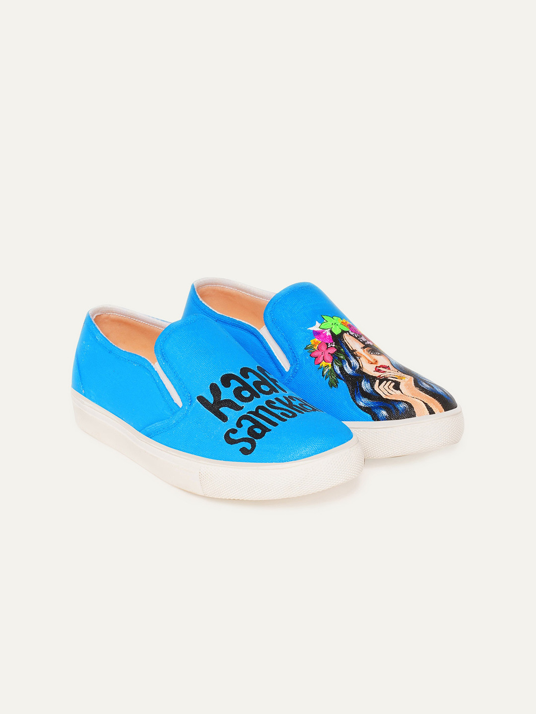 

THE QUIRKY NAARI Women Printed Slip-On Sneakers, Blue