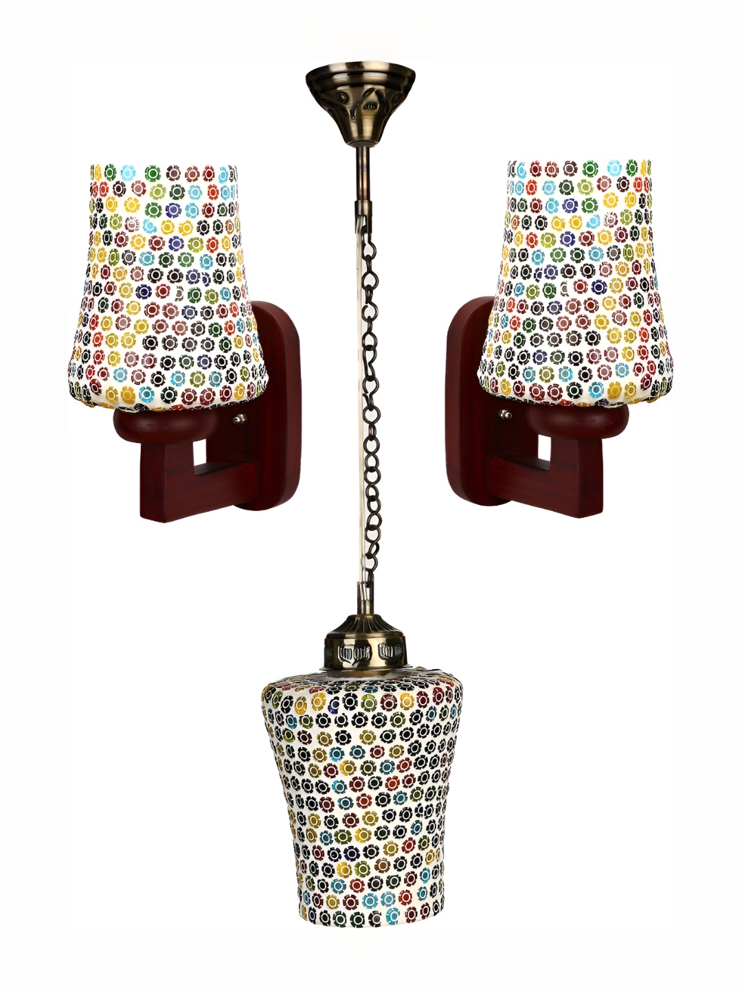 

Afast White & Bell 3 Pieces Textured Bell Shaped Glass Wall Lamp