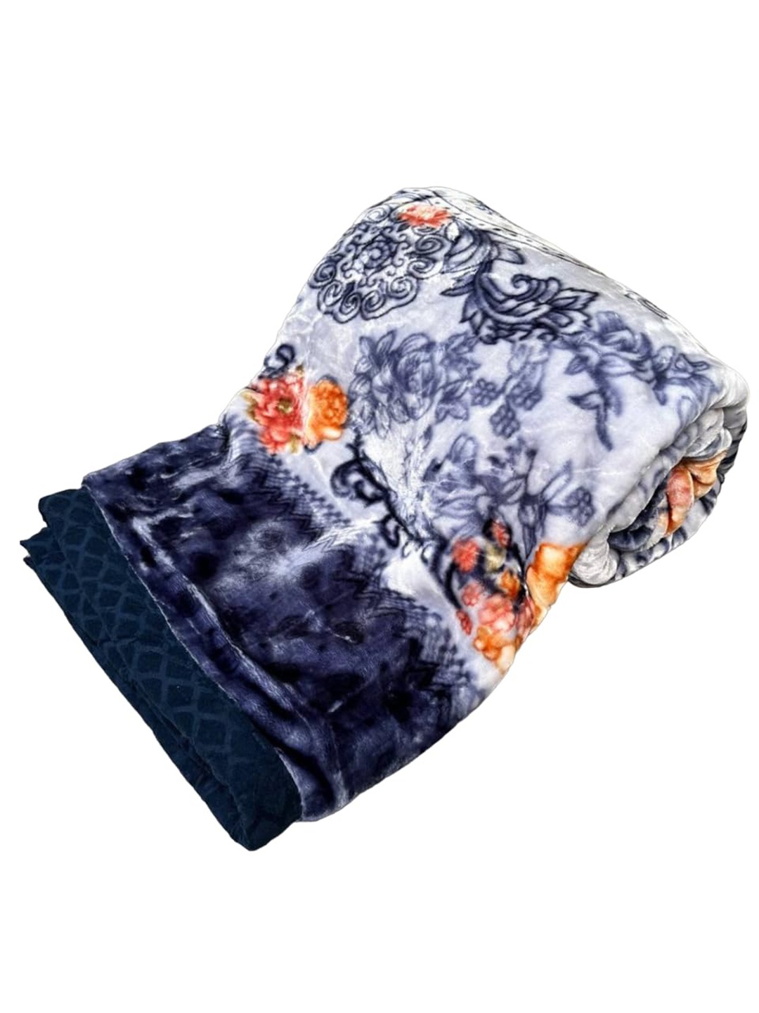 

Signature Blue & Grey Floral Heavy Winter Single Bed Blanket