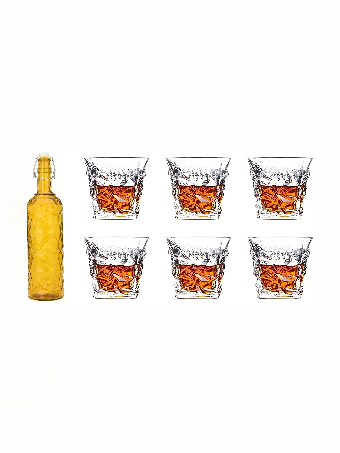 

Afast Yellow & Transparent 7 Pcs Glasses With Water Bottle