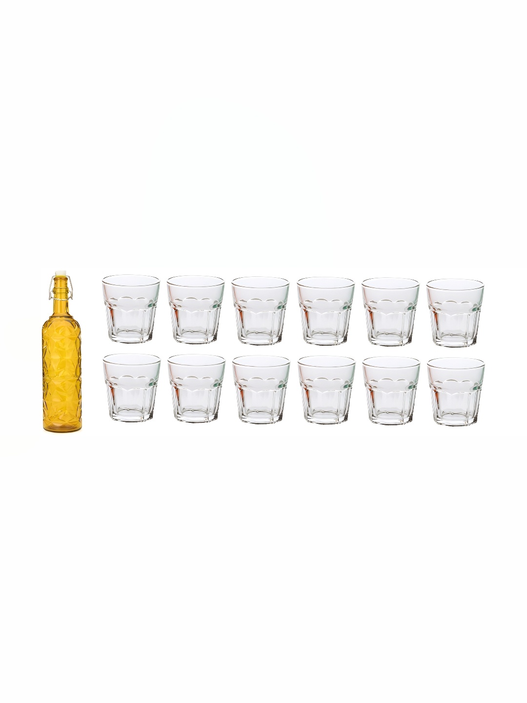 

Afast Yellow & Transparent 13 Pcs Glasses With Water Bottle