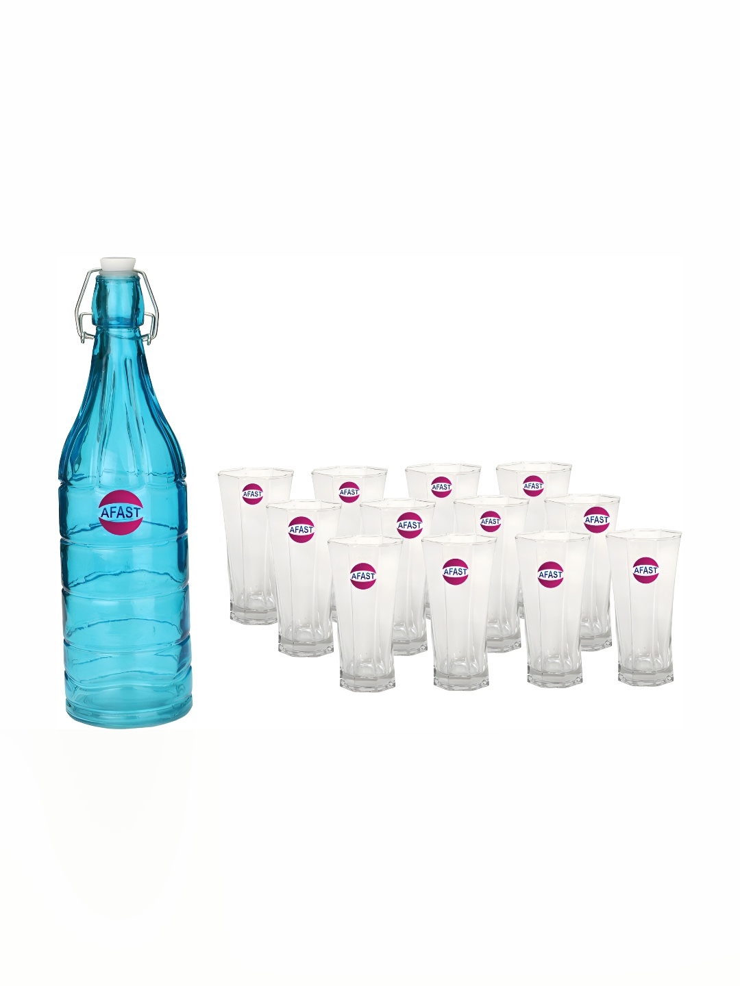 

Afast Blue 8 Pieces Easy to Clean Glass Water or Juice Glass