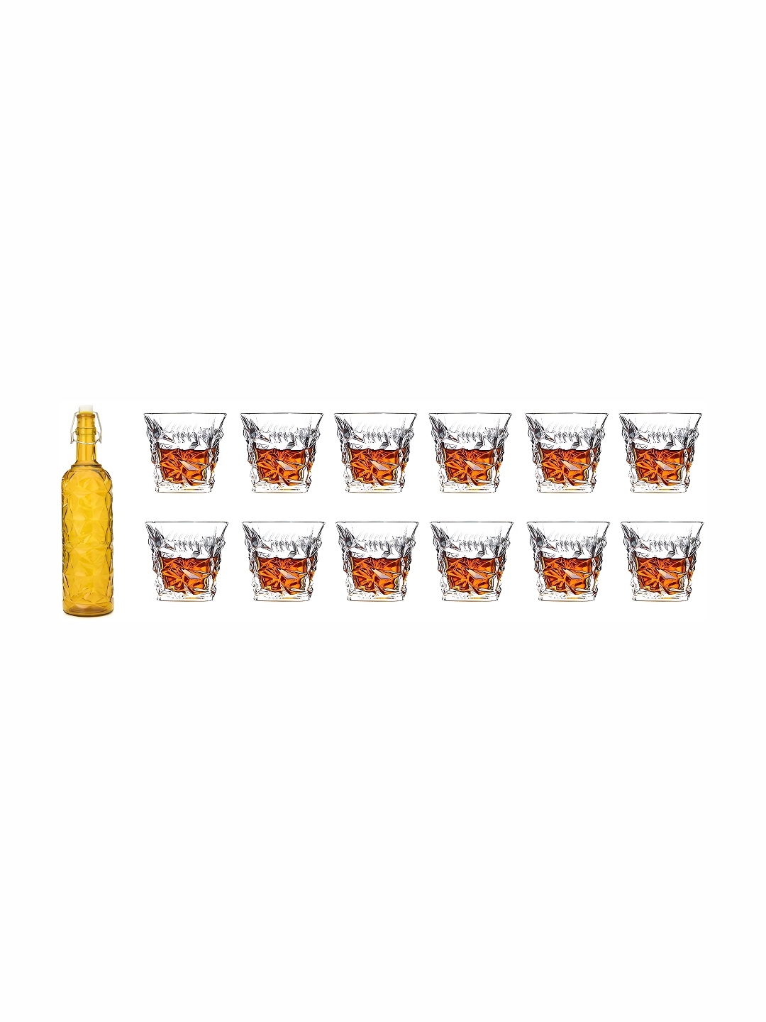 

Afast Yellow & Transparent 13 Pcs Glasses With Water Bottle