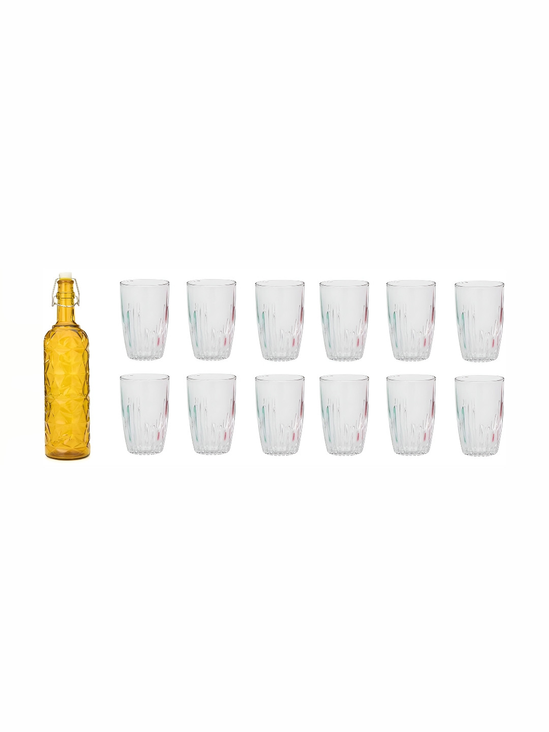 

Afast Yellow & Transparent 13 Pieces Water Bottle & Glass Set