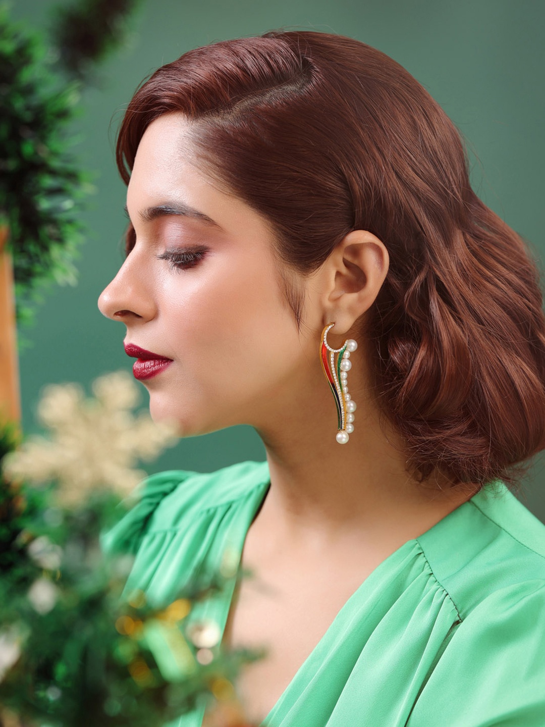 

Kicky And Perky Gold Plated 925 Sterling Silver Drop Earrings