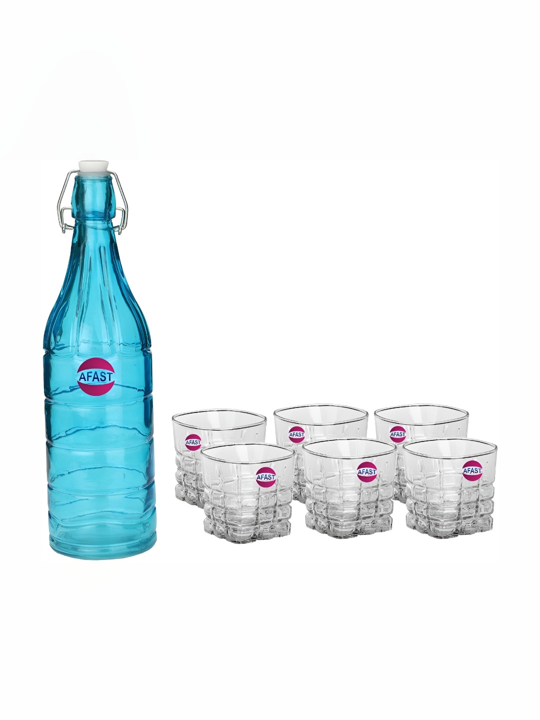 

Afast Blue & Transparent 7 Pcs Glasses With Water Bottle